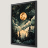 Celestial Nightscape Art Poster: Dark Forest Dream