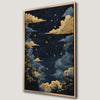 Celestial Starry Night Sky Canvas Print Art for Living Room