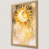 Celestial Sun and Moon Art Poster - Boho Chic Wall Decor