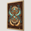 Celestial Sun and Moon Art Poster - Boho Chic Wall Decor