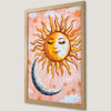 Celestial Sun and Moon Art Poster | Boho Chic Wall Decor