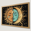 Celestial Sun and Moon Art Poster - Boho Chic Wall Decor