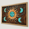 Celestial Sun and Moon Art Poster for Bohemian Decor