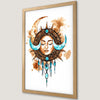 Celestial Sun and Moon Art Poster for Yoga Studio