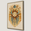 Celestial Sun and Moon Canvas Print for Bohemian Decor