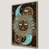 Celestial Sun and Moon Canvas Print Wall Art