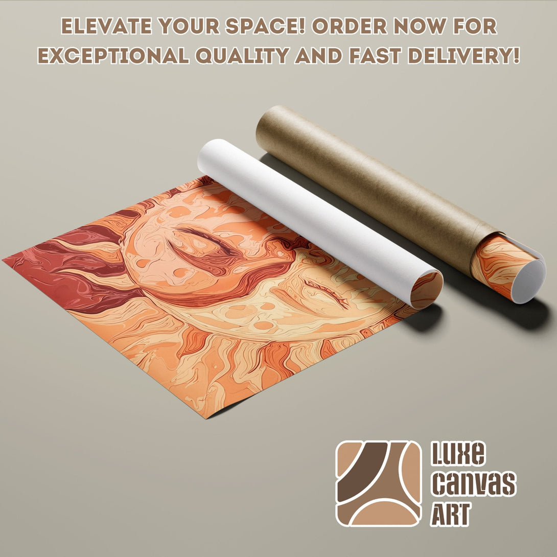 Abstract art Poster Roll in warm earthy tones. Elevate your space with this unique wall art. Order now!