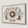 Celestial Sun and Moon Framed Canvas Print Art