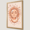 Celestial Sun Moon Stars Art Poster - Boho Wall Decor