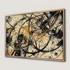 Chaotic Black Blue and Orange Pattern Canvas Print