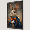 Charming Bunny Portrait Art Poster for Home Decor