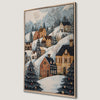 Charming Christmas Village Scene Canvas Print for Holidays