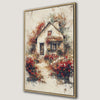 Charming Countryside Cottage Canvas Print Rustic Art