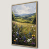 Charming Countryside Scenery Canvas Print with Wildflowers
