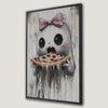 Charming Ghost Eating Pizza Canvas Print Art