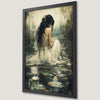 Charming Girl in White Dress Art Poster for Gothic Decor