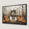 Charming Haunted House with Ghosts Canvas Print