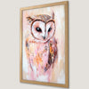 Charming Pink Owl Art Poster for Boho Chic Decor
