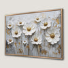 Charming Wildflowers Canvas Print with Framed Luxury Decor