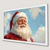 Cheerful Santa Art Poster for Festive Holiday Decor
