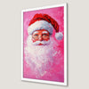 Cheerful Santa Claus Art Poster for Christmas Wall Decor