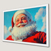 Cheerful Santa Claus Portrait Art Poster for Holiday Decor