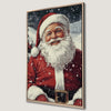 Cheerful Santa Claus Portrait Canvas Print for Xmas Decor