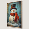 Cheerful Snowman Canvas Print for Holiday Festive Decor