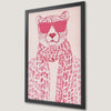 Cheetah in Pink Sunglasses Art Poster - Stylish Wall Decor