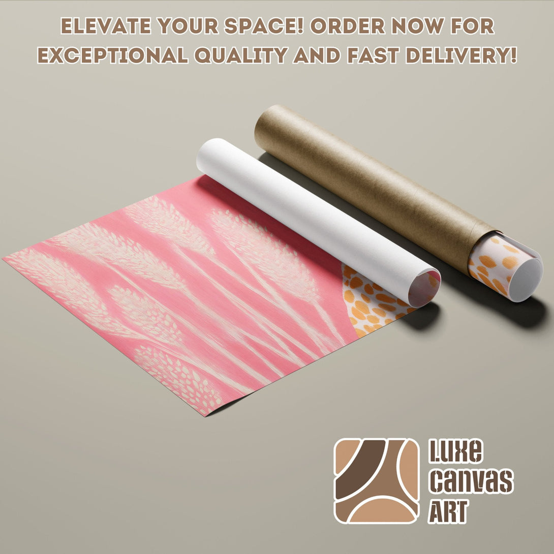 Abstract pink and beige Poster Roll art, perfect for adding style to your space! Order now!