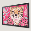 Cheetah Pink Art Poster - Quirky Animal Decor for Kids' Rooms