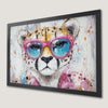 Cheetah with Pink Sunglasses Art Poster - Fun Wall Decor