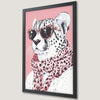 Chic Cheetah Art Poster with Sunglasses - Modern Wall Decor