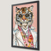 Chic Tiger in Jacket Art Poster - Modern Fashion Decor