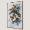 Christmas Bells and Pine Cone Canvas Print Festive Winter Art