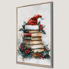 Christmas Literature Painting with Santa Hat Canvas Print