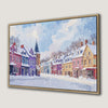 Christmas Snowy Street Canvas Print Holiday Decor
