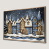 Christmas Town Canvas Print with Festive Street Painting