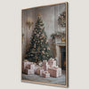 Christmas Tree Canvas Print with Pink and Gold Decor