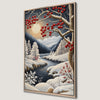 Christmas Winter Landscape Canvas Print with Snowy Forest