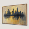 City Skyline Reflection Canvas Print Urban Art Decor