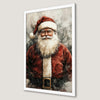 Classic Santa Claus Portrait Art Poster for Holiday Decor