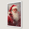 Classic Santa in Snow Art Poster for Festive Holiday Decor