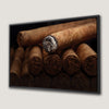 Close-Up Cigar Rolling Canvas Print for Office or Bar