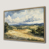 Cloudy Mountains and Pastoral Scene Canvas Print