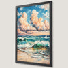 Cloudy Seascape Art Poster - Coastal Wall Decor