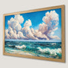 Cloudy Sky Seascape Art Poster - Coastal Wall Decor