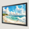 Coastal Beach Scene Art Poster - Serene Ocean View