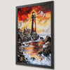Coastal Lighthouse Sunset Art Poster - Nautical Wall Decor