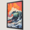 Coastal Ocean Wave Art Poster for Beach House Decor